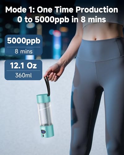 360ml Portable Hydrogen Water Bottle Generator with PEM
