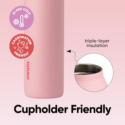 FreeSip Twist Stainless Steel Water Bottle 24 oz Angel Food Cake