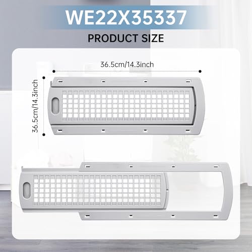 WE22X35337 Washer Dryer Lint Screen Cover Grid And Lint Filter Slide Guide Assembly