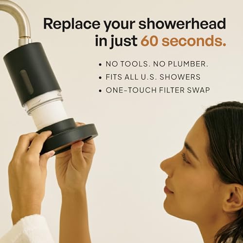 SecondShower Filtered Shower Head for Hard Water