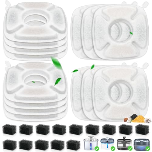 28 Pcs Cat Pet Water Fountain Filters (28 Count)