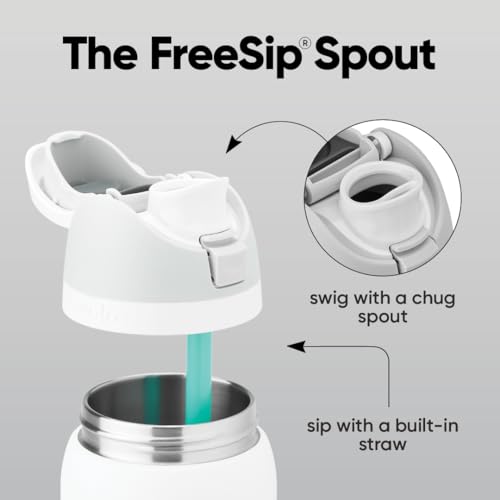 FreeSip Stainless Steel Water Bottle 32 oz Lemon Limeade