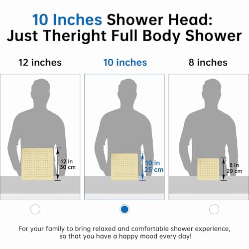 All Metal 10" Dual Square Shower Head Combo