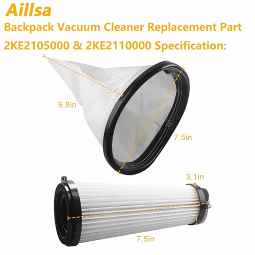 Replacement for Hoover Vacuum HEPA Cloth Bag Liner and Filter
