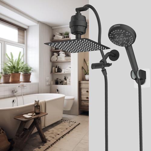 All Metal Dual Filtered Rainfall High Pressure 10'' Shower Head