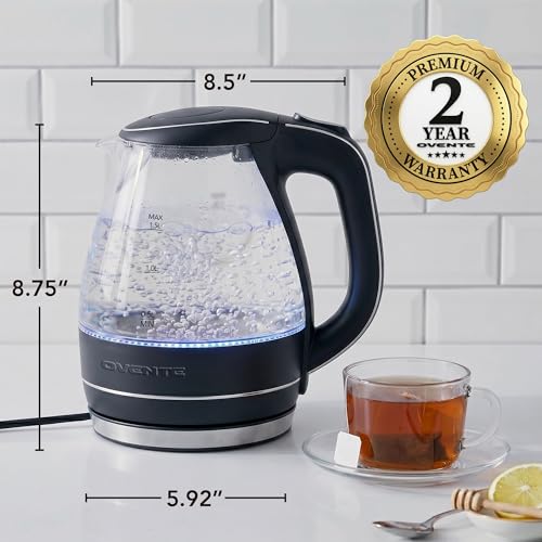 1.5L Glass Electric Kettle Water Boiler