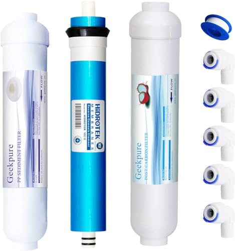 Replacement Filters Set for Geekpure 3 Stage Portable Aquarium Reverse Osmosis Water Filter