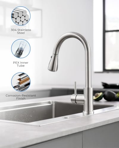 Kitchen Faucet with Pull Down Sprayer