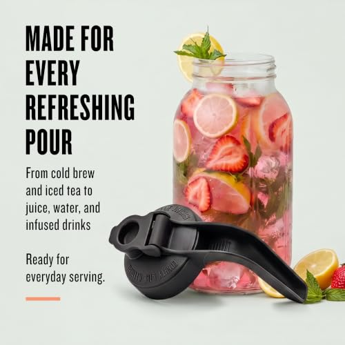 64 oz Mason Jar Glass Pitcher With Lid