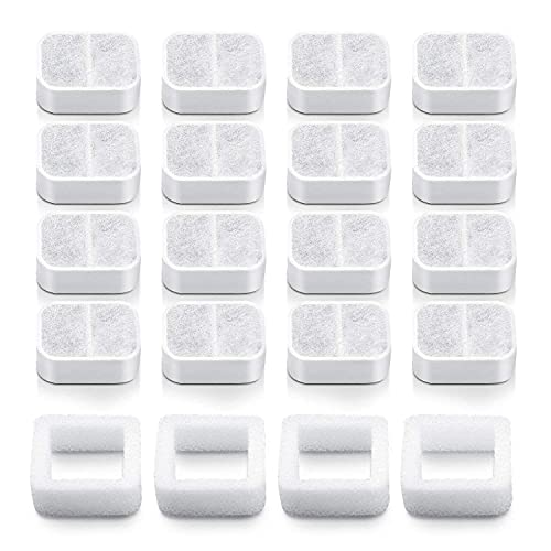 20 Pack Ceramic Cat Water Fountain Replacement Filters (20 Count)