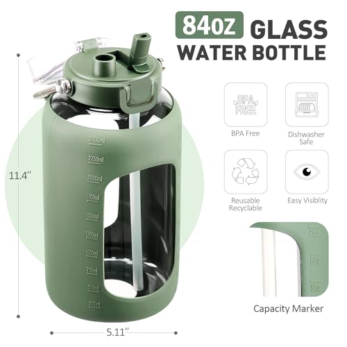 84oz Glass Water Bottle