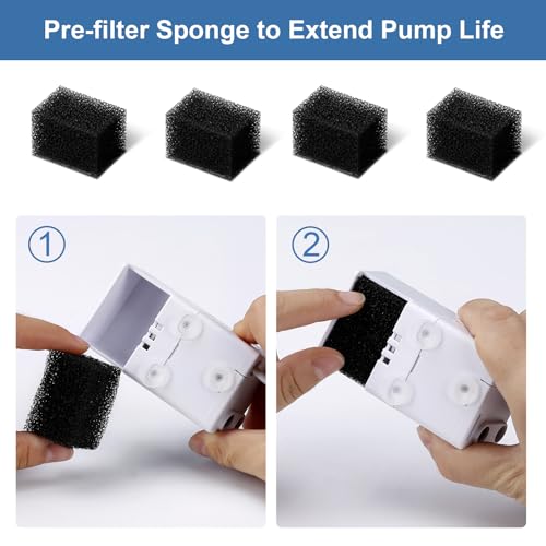 8 Pcs Cat Fountain Replacement Filters for Veken 95Oz (5 Count)