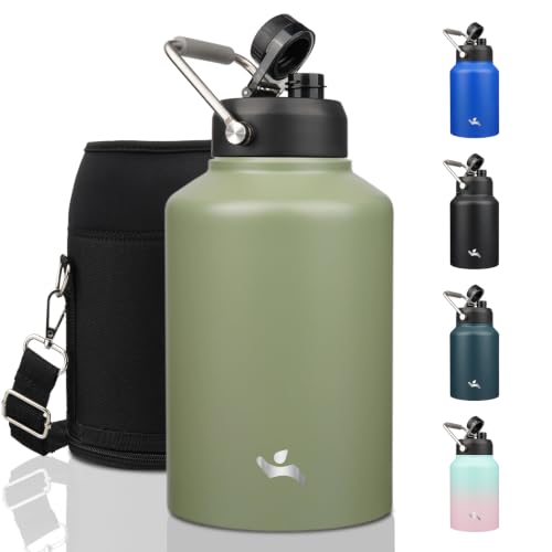 128 oz Insulated Stainless Steel Water Bottle Jug with Handle