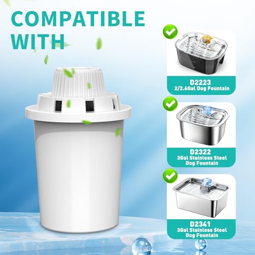 Dog Water Fountain Filters Replacement 4 Pack