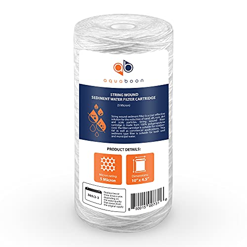 5 Micron Water Filter 10 x 4.5 inch (2 Count)