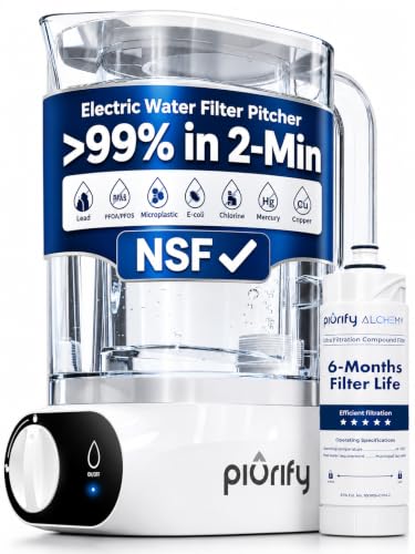 Compact Electric Water Filter Pitcher + Filter