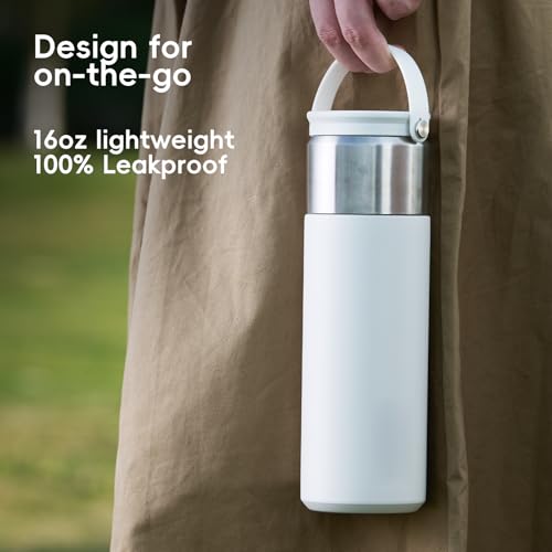 16 oz Stainless Steel Tea Infuser Bottle with Lid double as Tea Cup