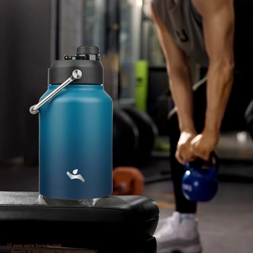 64 oz Insulated Stainless Steel Water Bottle Jug with Handle