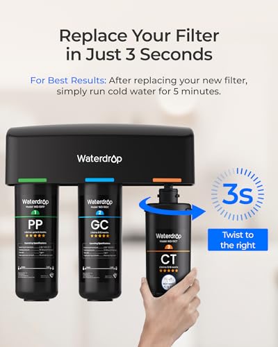 WD 10CT Water Filter Replacement for Waterdrop TSA & TSB 3