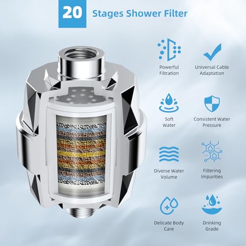 12'' Filtered Rain Shower Head with 16'' Extension Arm