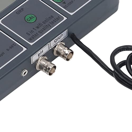 8 in 1 Water Quality Monitor S.G EC Salt ORP CF Temp Multi Parameter Wall Mount Water Quality Tester for Aquarium Hydroponics Laboratories