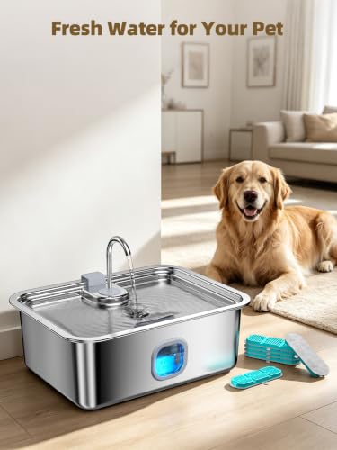 Dog Water Fountain Stainless Steel (6 Count)