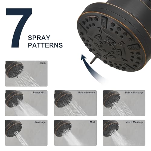 High Pressure Shower Filter Head Oil Rubbed Bronze Fixed Shower Head