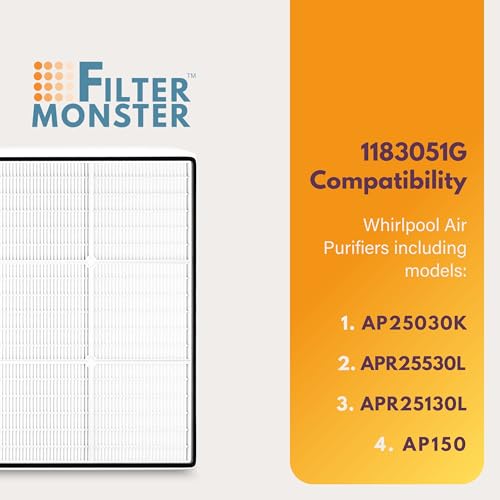 Filter Monster Compatible With Whirlpool 1183051K Air Purifier Filter