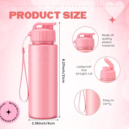 20 Pcs 17 Oz Plastic Water Bottles Bulk Sports (20 Count)