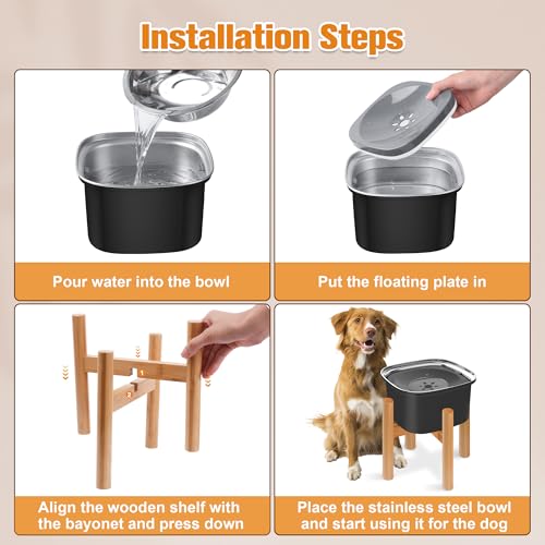 3L Elevated Dog Water Bowl