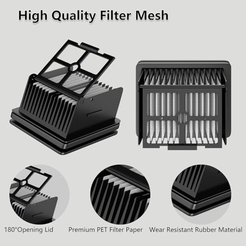 Replacement Vacuum Filters Roller Brushes Compatible with Dreame H12 Pro Wet Dry Vacuum Cleaner (6 Count)