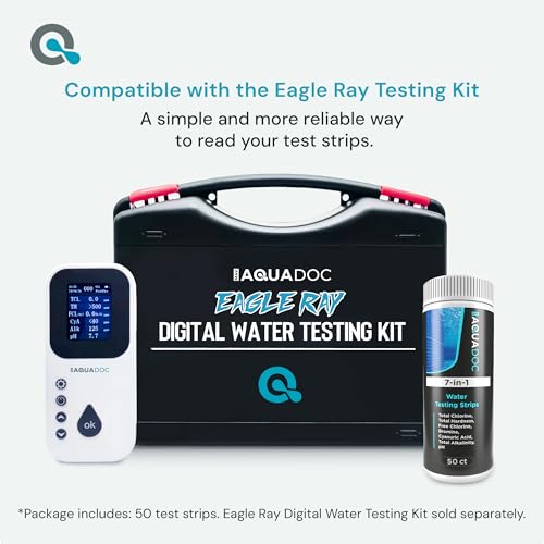 AquaDoc 7-in-1 Pool, Spa & Hot Tub Test Strips - 50 pH Strips (50 Count)