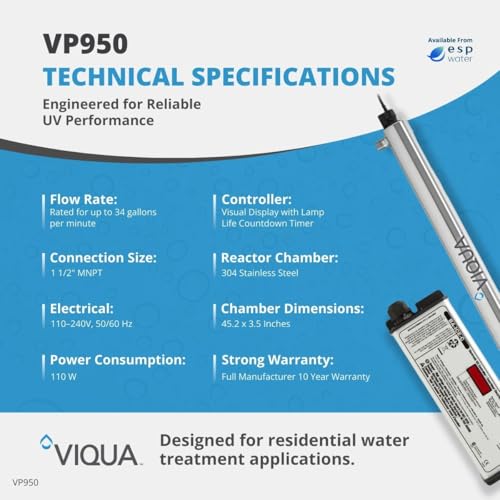 VP950 UV Water Filter Whole House and Commercial Use