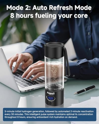 360ml Portable Hydrogen Water Bottle Generator with PEM