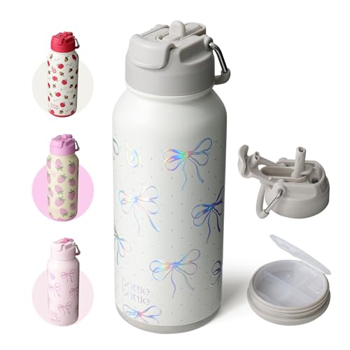 32oz Insulated Water Bottle with Pill Box