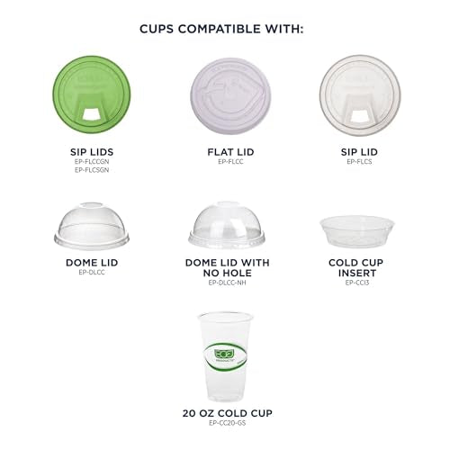 GreenStripe Clear Disposable Cold Cups (50 Count)