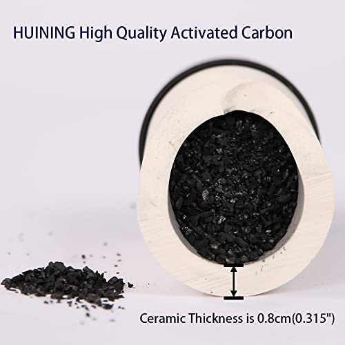 2PCS 7" Ceramic Filter Candle Activated Carbon Replacement Filters Compatible with ProOne and Berkey Countertop Gravity Water Filter System (2 Count)