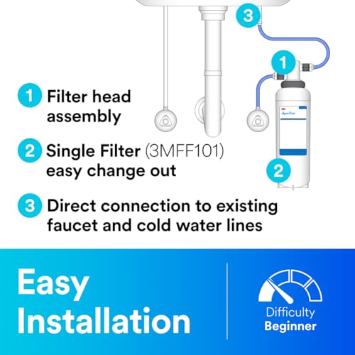 3M Aqua Pure 3M FF100 Under Sink Drinking and Cooking Water Filter System