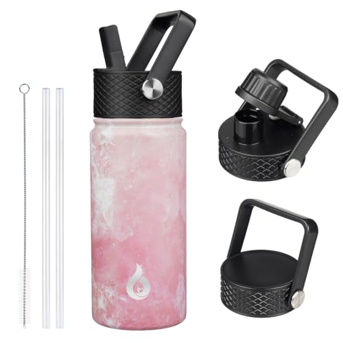 18oz Insulated Water Bottle with Straw Lid