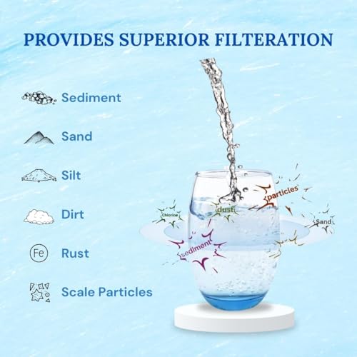 6 Pack 10" x 2.5" String Wound Sediment Filter Cartridge