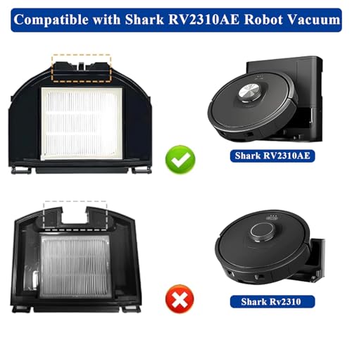 Vacuum Replacement Parts Accessories Kit Compatible With Shark RV2310AE Matrix Robot Vacuum Cleaner (10 Count)