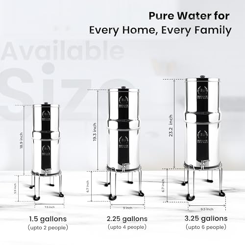 1.5G Water Filter System with Steel Stand & Carbon Filters