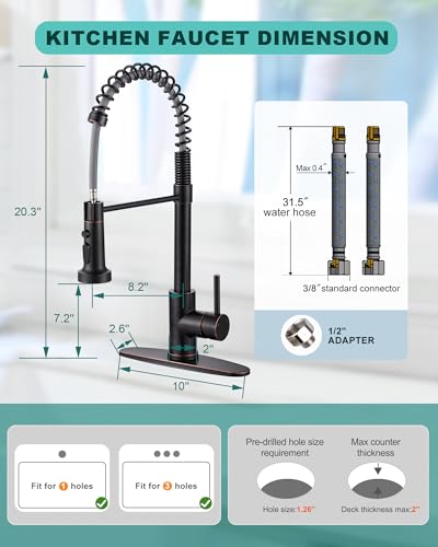 Kitchen Faucet with Pull Down Sprayer