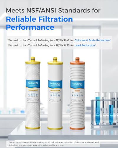 WHF3E-SKH 3-Stage Whole House Water Filter System, 20" x 4.5"