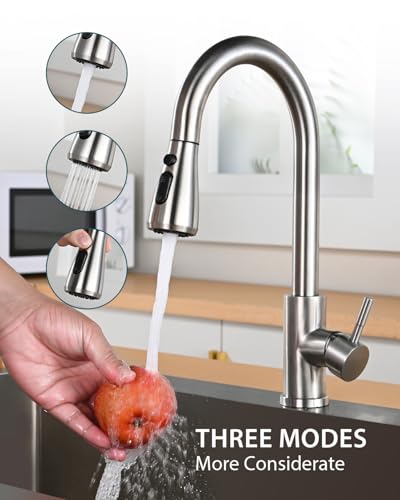 Pull Down Kitchen Faucet with Soap Dispenser