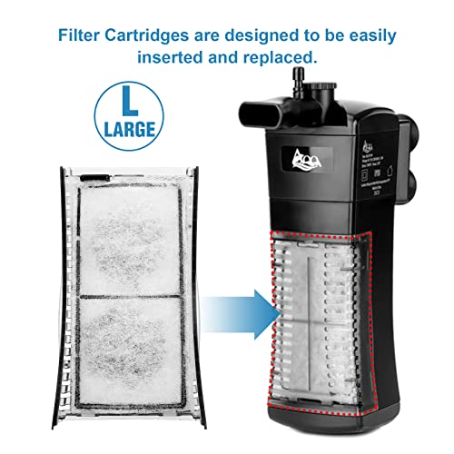 8 Pack Aquarium Replacement Filter Cartridge Fish Tank Filter Cartridge for Aquarium Internal Filter