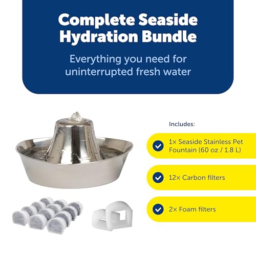 Seaside Stainless Pet Fountain