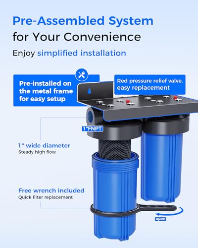 WHF21-BG 2-Stage Whole House Water Filter System, 5 Micron
