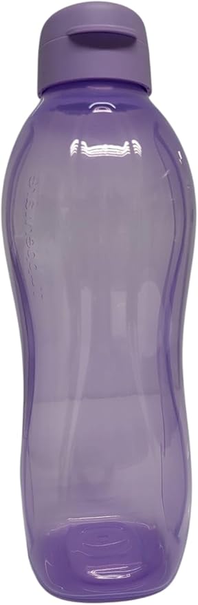 Tupperware to Go Eco Easy 2.0 Litre Water Bottle with Clip Closure Flip Top 2000 ml XXL Bottle Lilac Purple