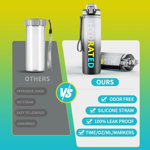 Water Bottle with Straw